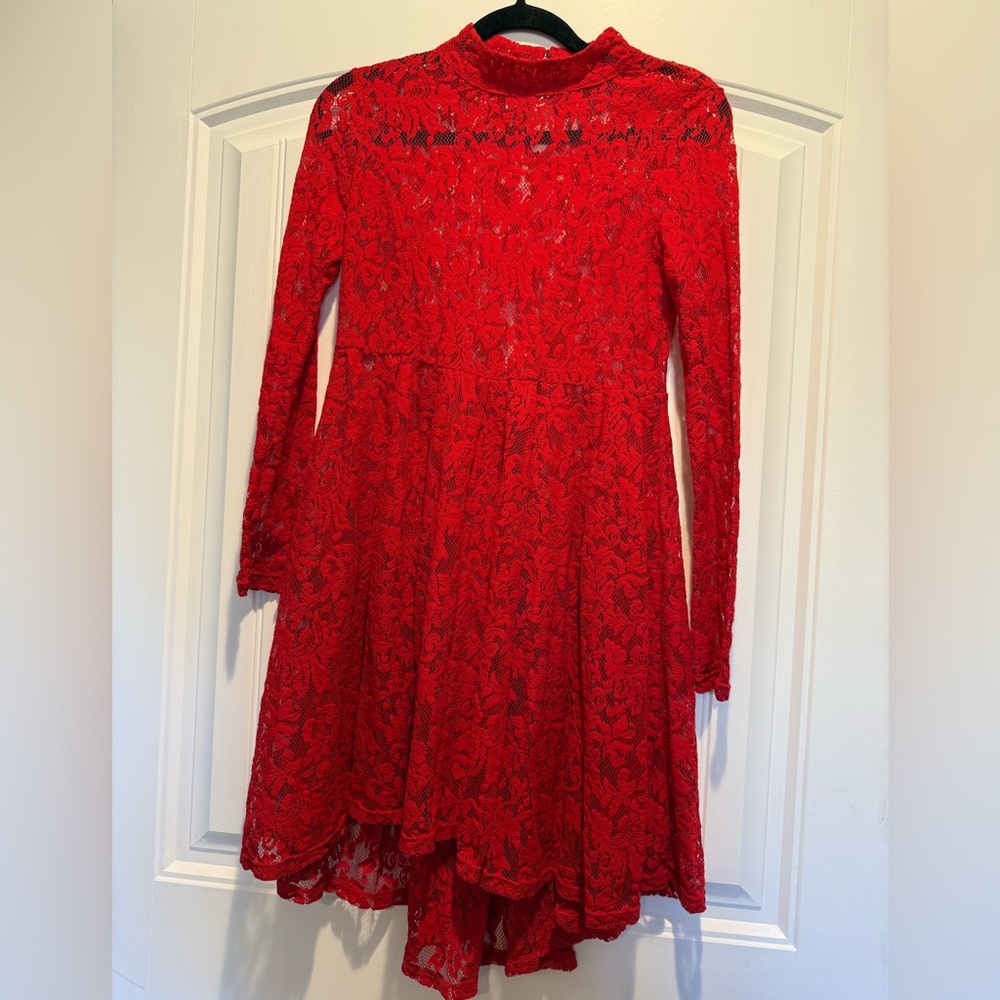 Free People Red Lace Dress